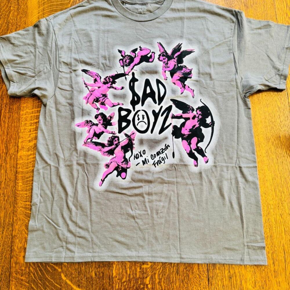 Sad Boyz by Junior H Pink Cherub/Angel T XL
